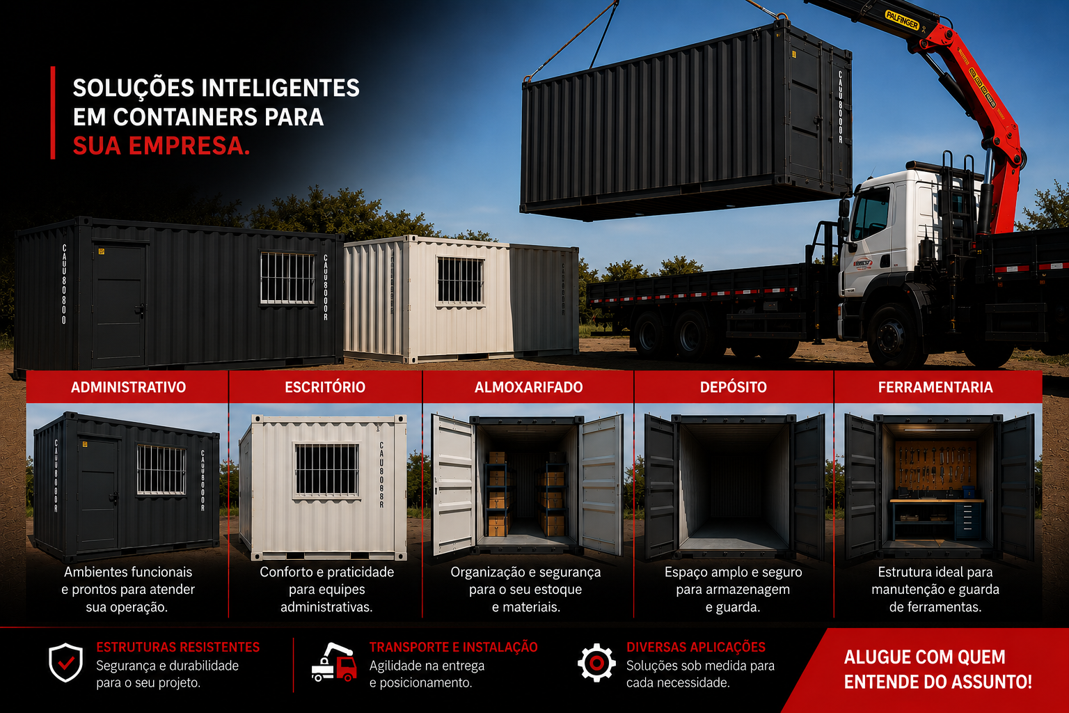 Containers administrativos e de armazenagem