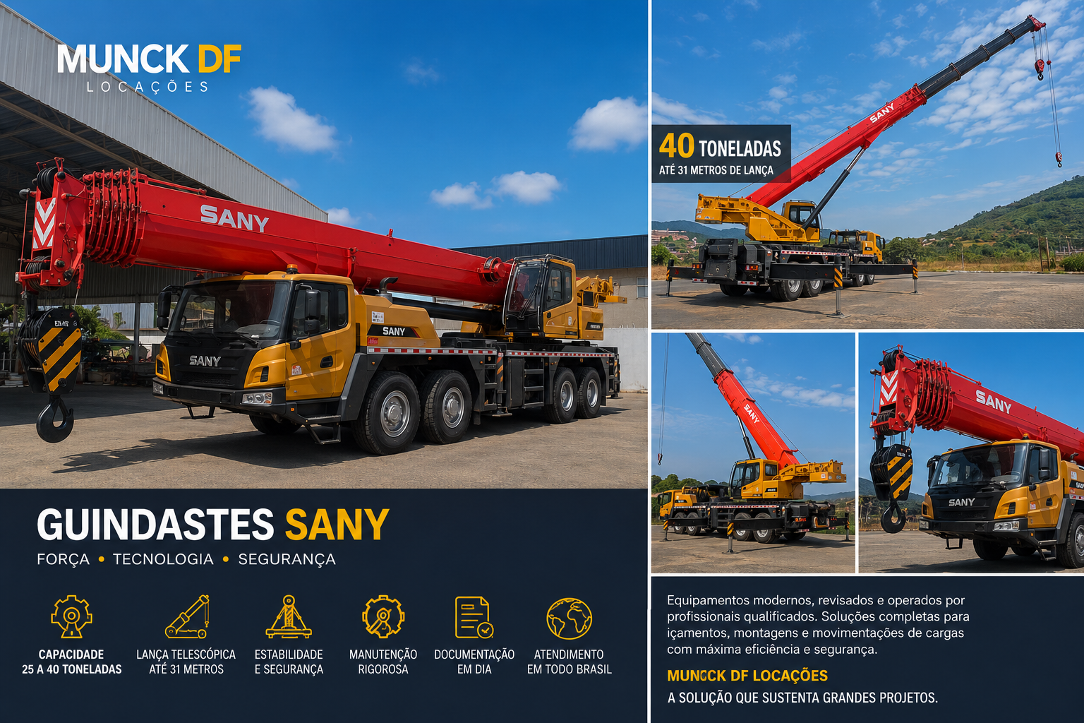 Guindaste Sany da Munck DF